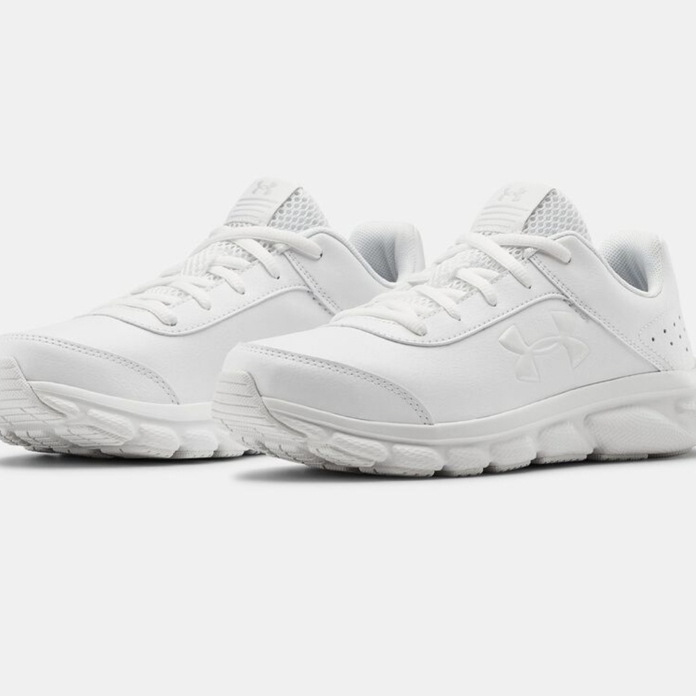 Under Armour NEW GS Assert 8 White Athletic Sneakers Big Kids Size 6 6Y NIB